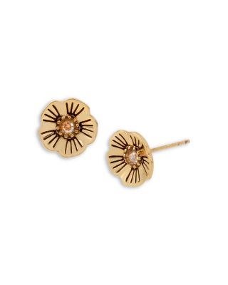COACH - Signature Pav&eacute; Tea Rose Stud Earrings