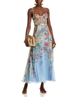 AQUA - Pleated Floral Dress - Exclusive