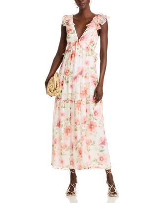 chinese dress ladies Lace Detail Maxi Dress