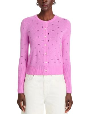 Cashmere Pointelle Cardigan