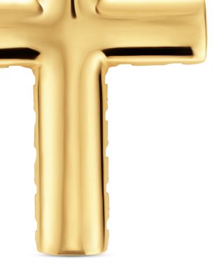 Men's Chevron Cross Pendant in 18K Yellow Gold, 36mm