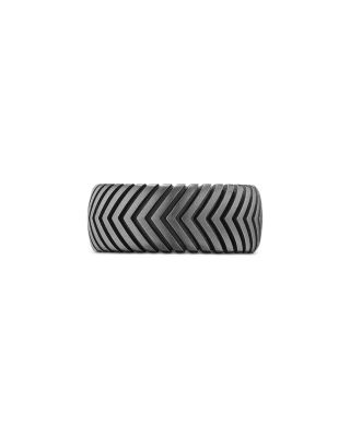 Men's Chevron Band Ring in Titanium, 10mm