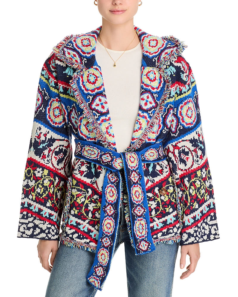 Shop Farm Rio Ainika Knit Cardigan Sweater In Anika Tiles