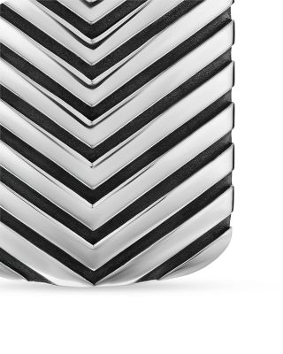 Men's Chevron Tag in Sterling Silver, 27mm