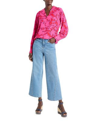 Clashy Petals Poet Blouse