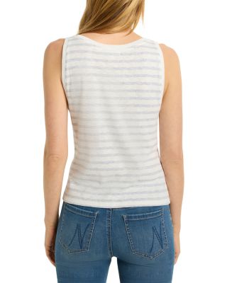 Striped Boat Neck Tank Top