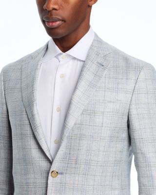  Kei Wool, Silk & Linen Plaid Unstructured Regular Fit Sport Coat