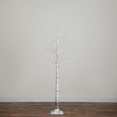 3&#39; Pre Lit Artificial White Birch Christmas Tree with 92 Warm White LED Lights
