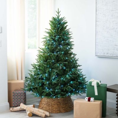 6&#39; Pre Lit Artificial Edmonton Fir Light Show Memory Shape Christmas Tree with Instant Connect Technology and 300 Color Changing LED Lights