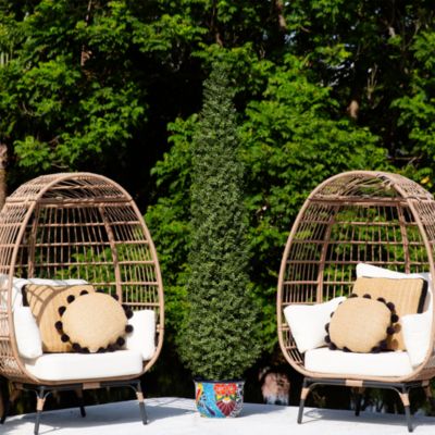 7&#39; UV Resistant Artificial Boxwood Topiary Tree (Indoor/Outdoor)