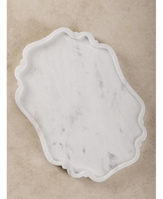  Cascade White Marble Tray
