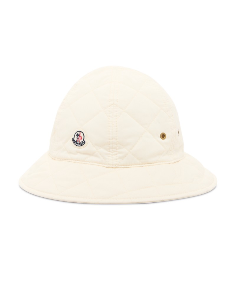 Moncler Quilted Hat in Cream