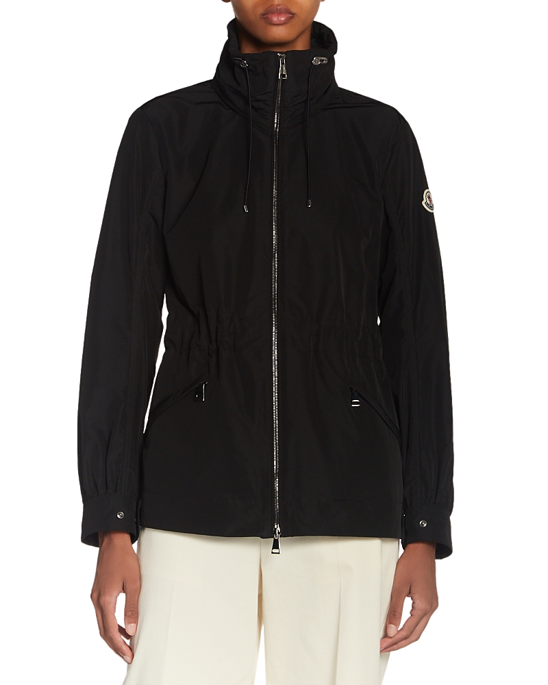 Moncler Enet Technical Twill Parka With Adjustable Hood In Black