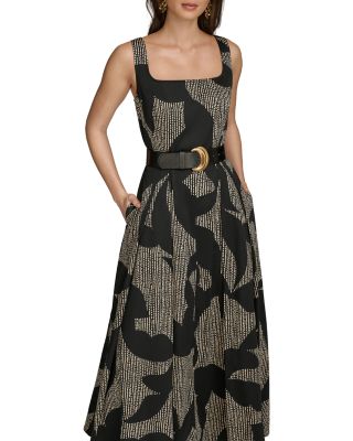 Printed Square Neck Maxi Dress