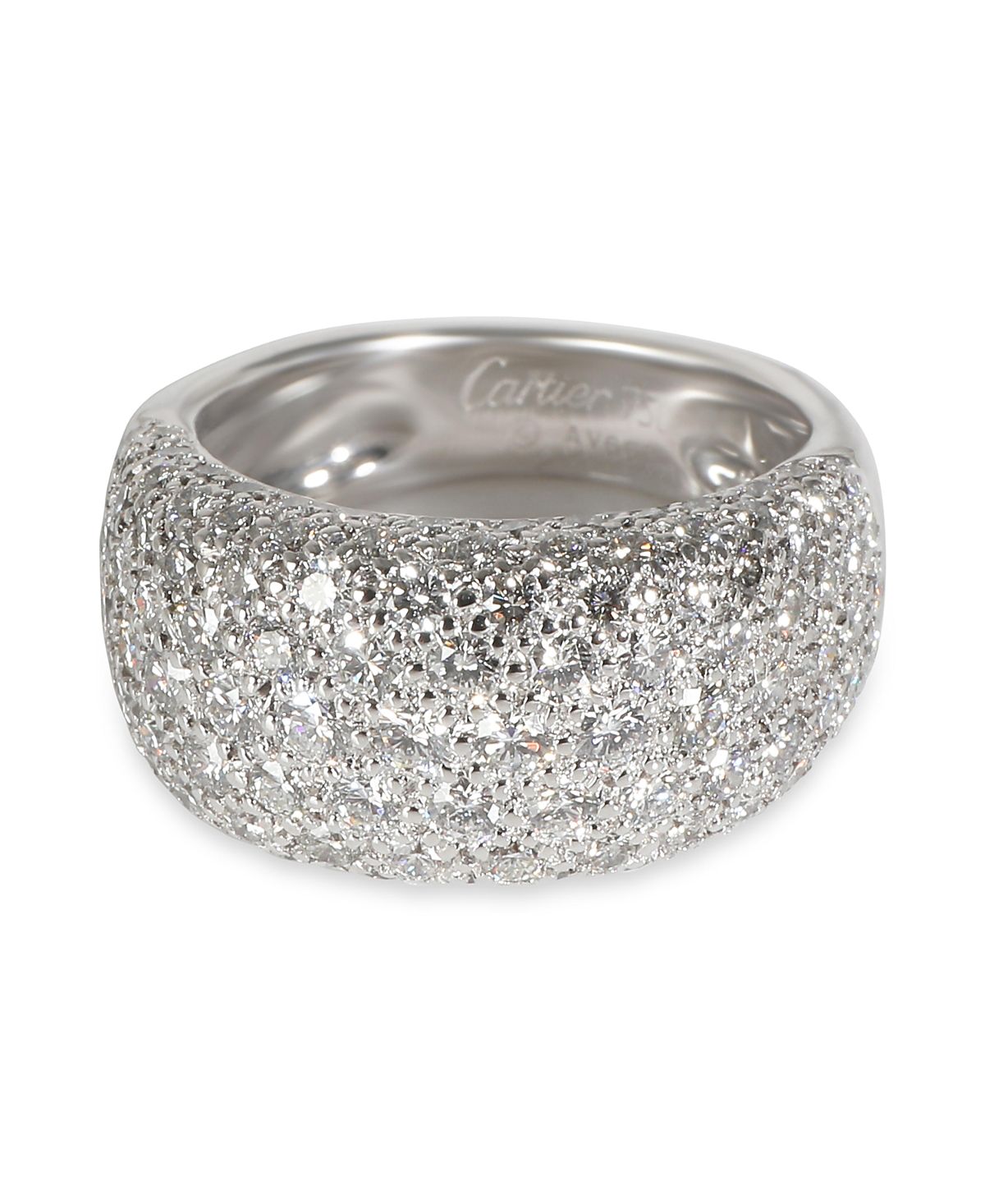 Pre-Owned Cartier Vintage 18k White Gold Fashion Ring