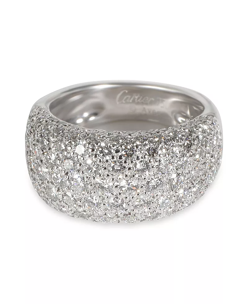 Pre-Owned Cartier Vintage 18k White Gold Fashion Ring