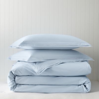 Tipped Double Flange Percale Bedding Collection - Exclusive