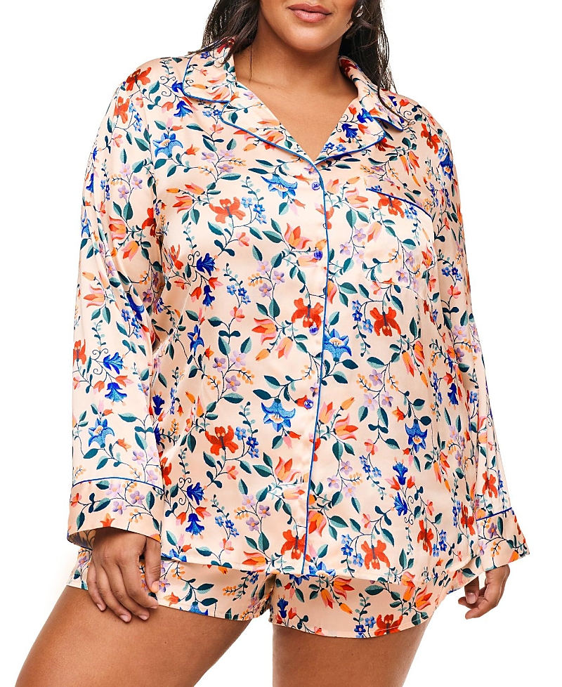 Shop Adore Me Sammi Women's Plus-size Pajama Set In Floral Beige