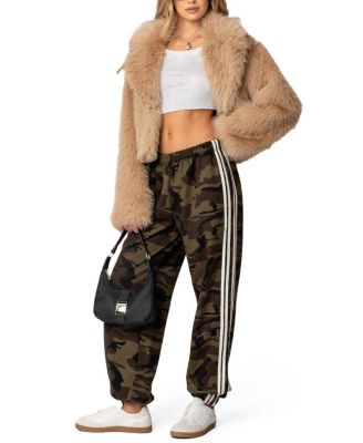 Camo Contast Striped Sweatpants