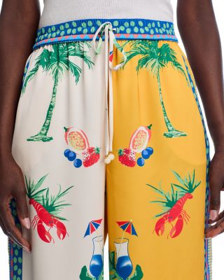 Printed Wide Leg Pants - Exclusive