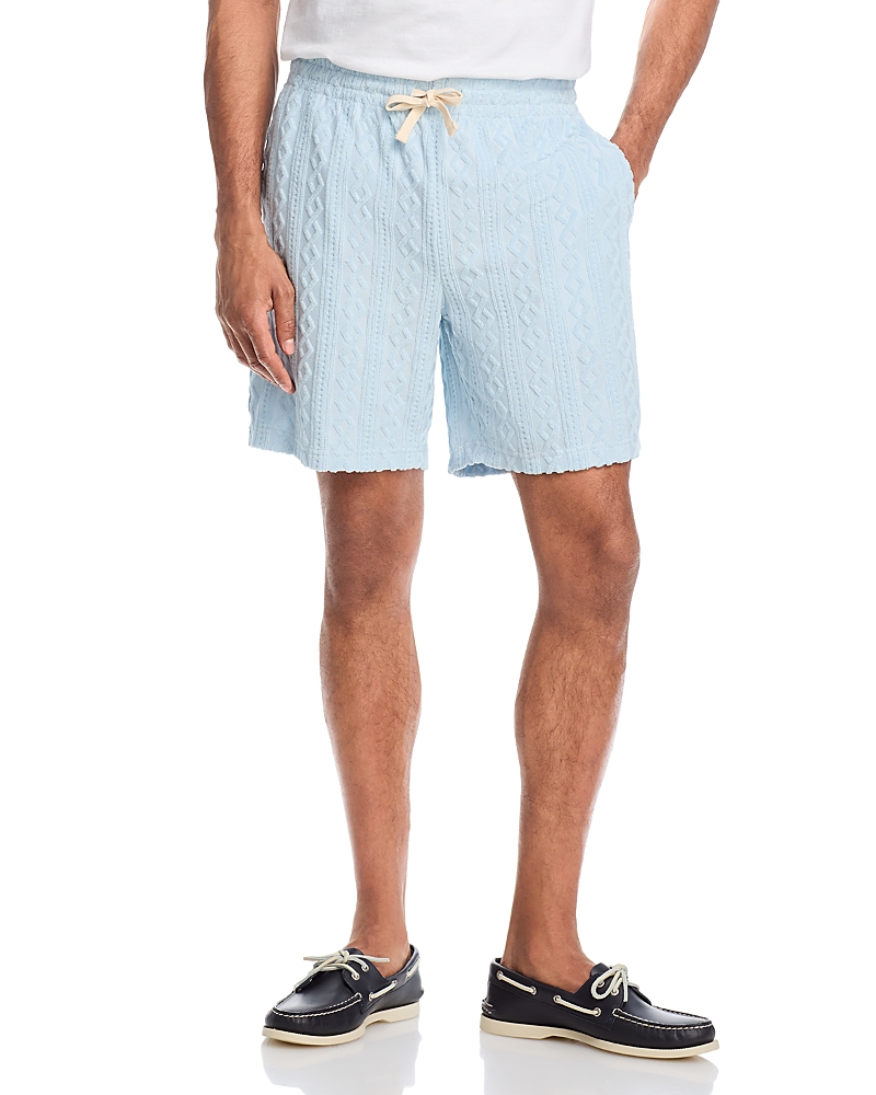 Rails Nova Textured 11.5 Drawstring Shorts In Coastal Blue