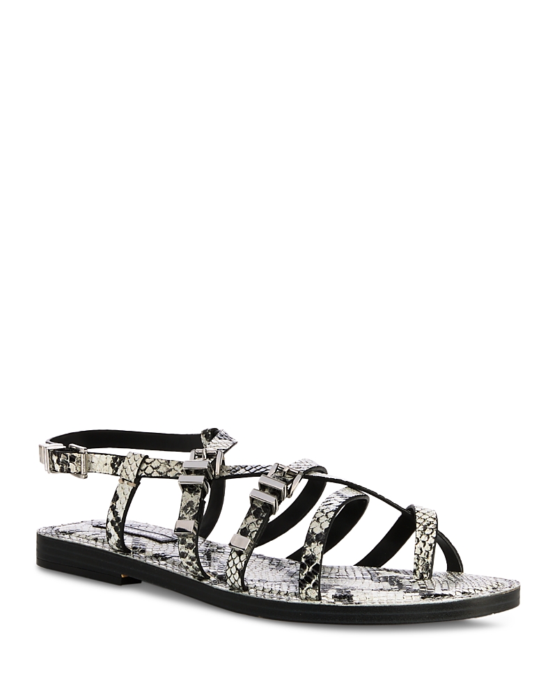 Michael Kors Darrington Snake Embossed Flat Sandals