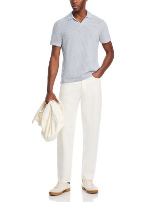 Houndstooth Cotton Knit Polo Shirt - Exclusive