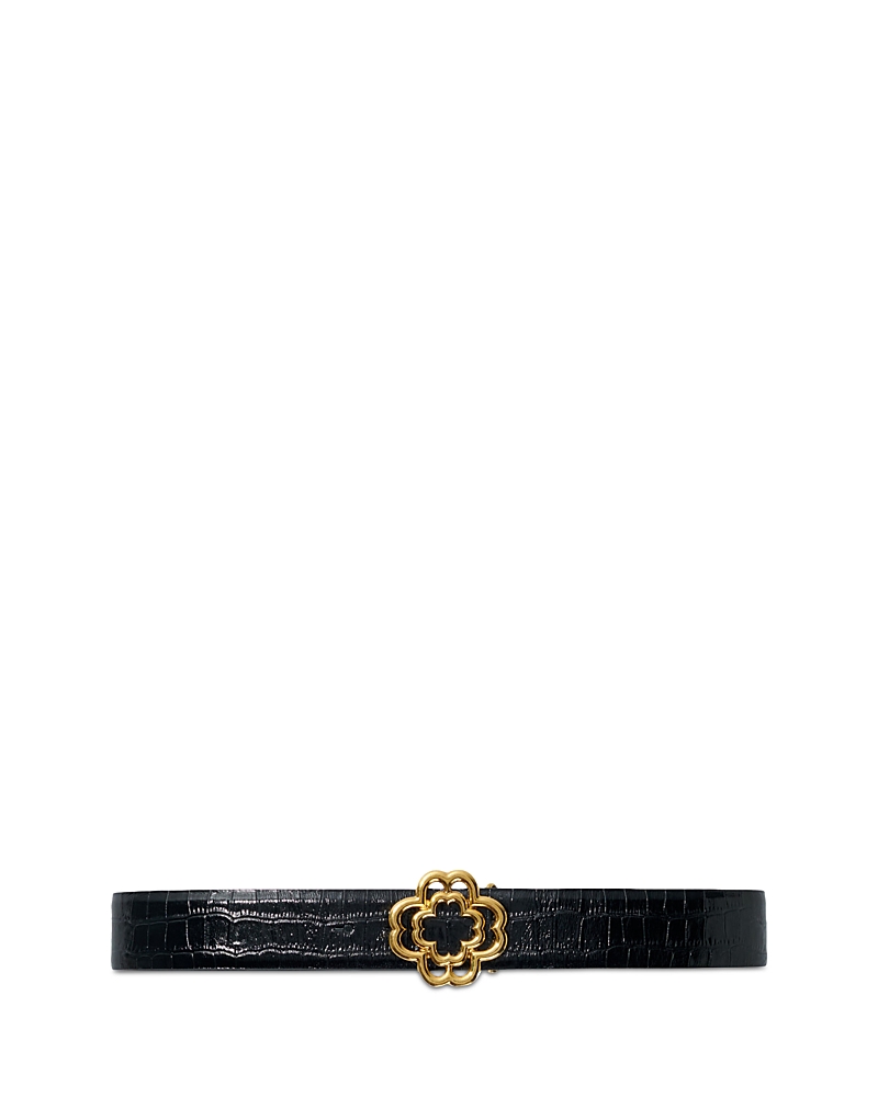 Maje Clover Double M Women's Belt In Black