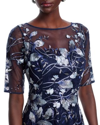 Floral Embroidered Gown