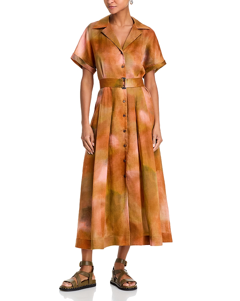 Lafayette 148 New York Notch Collar Shirt Dress