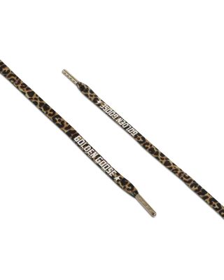 Golden Goose - Unisex Leopard Print & Gold Tone Sneaker Lace Kit