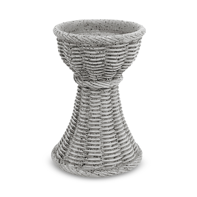 Vietri Casa Medium Candlestick Holder In Gray