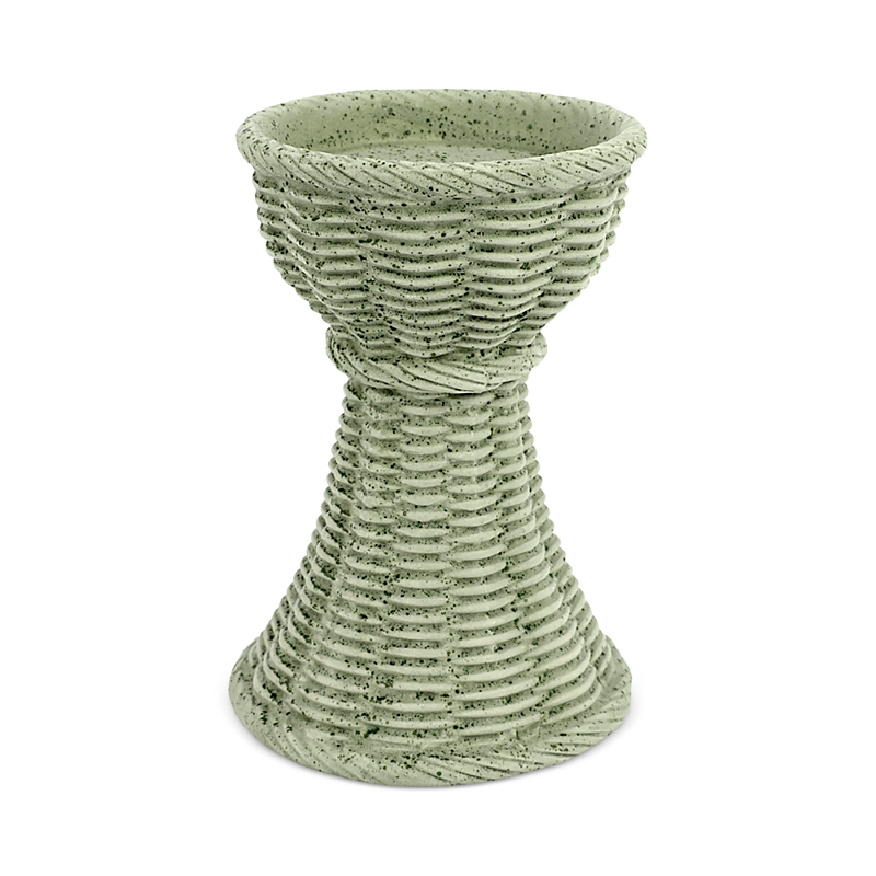 Vietri Casa Gray Medium Candle Stick In Green