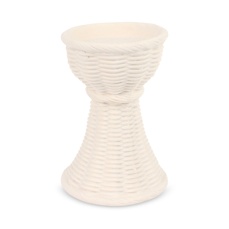 Vietri Casa Gray Medium Candle Stick In Neutral