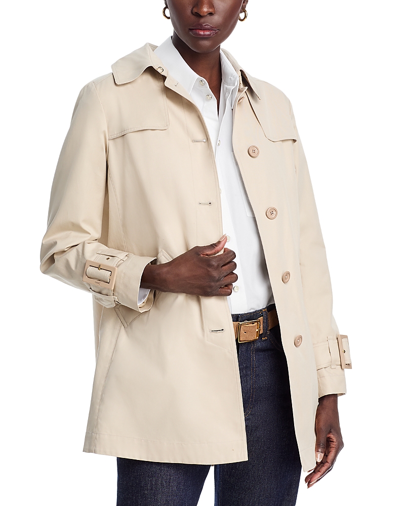 Shop Herno Delon Coat In Champagne