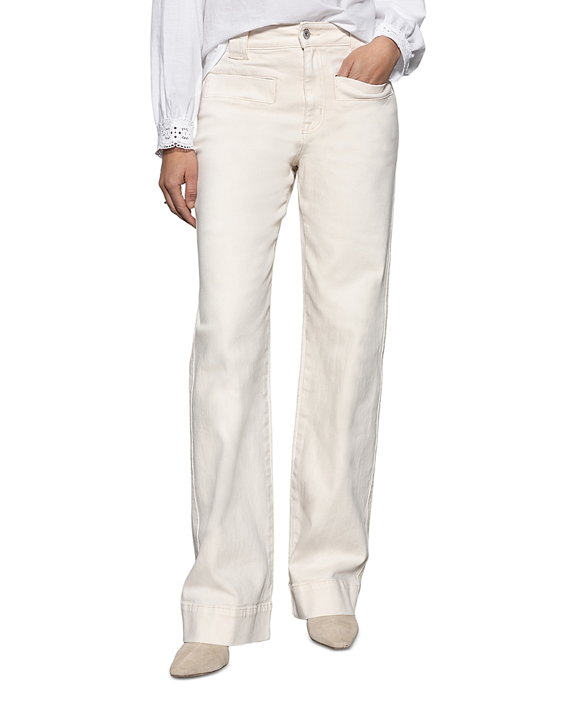 Sanctuary Voyage High Waist Straight Leg Jeans In Light Oat