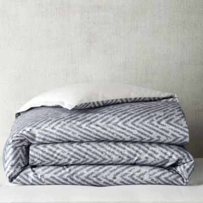 Hudson Park Collection - Distressed Chevron Duvet Cover, King - Exclusive