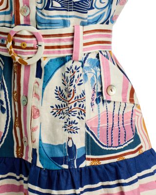 chinese dress ladies Farm Rio Heart Deco Long Sleeve Jersey Midi Dress main image 0