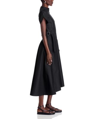 Puff Sleeve Side Tie Dress