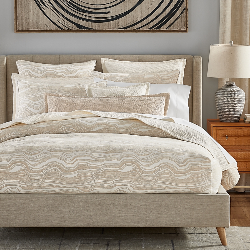 Hudson Park Collection Marbled Sand Sham Set, Euro - Exclusive In Neutral