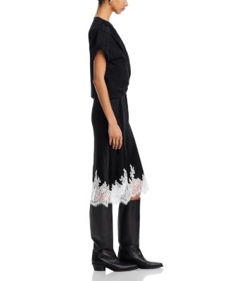 Draped Slip Combo Cotton T-Shirt Dress