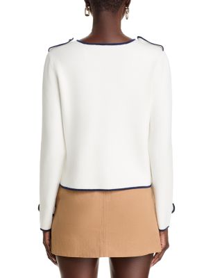 Long Sleeve Crewneck Button Down Cardigan