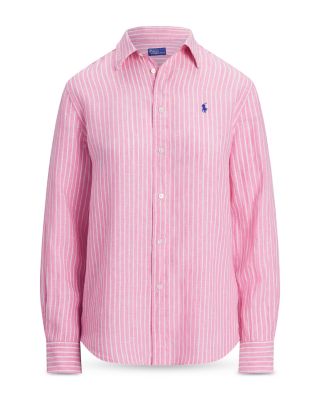 Classic Fit Striped Linen Shirt