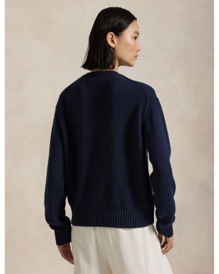 Polo Bear Cotton Crewneck Sweater