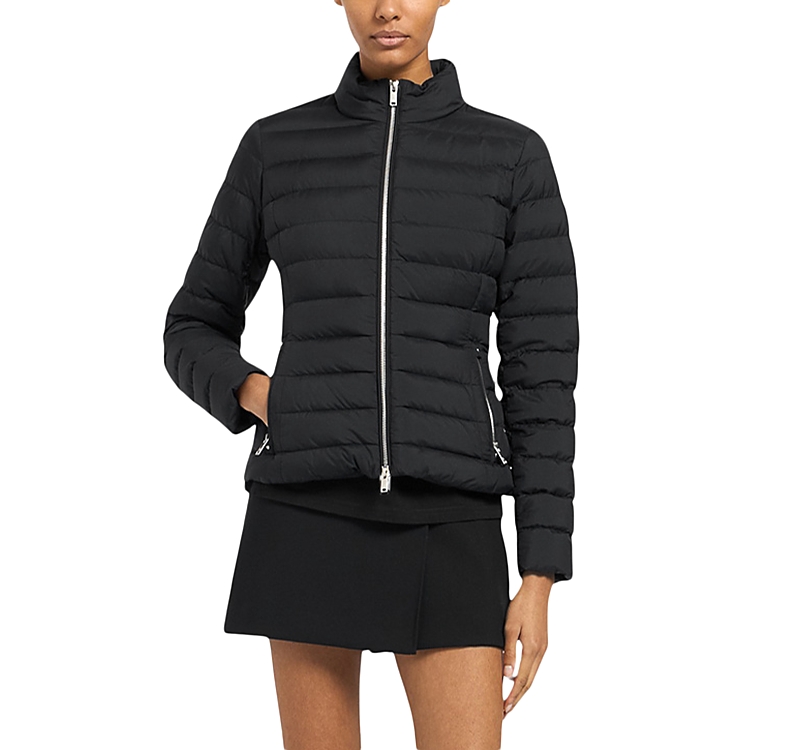 Moose Knuckles Gemma Air Down Slim Puffer Jacket In Black