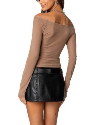 Lilyan Rhinestone Sheer Mesh Top