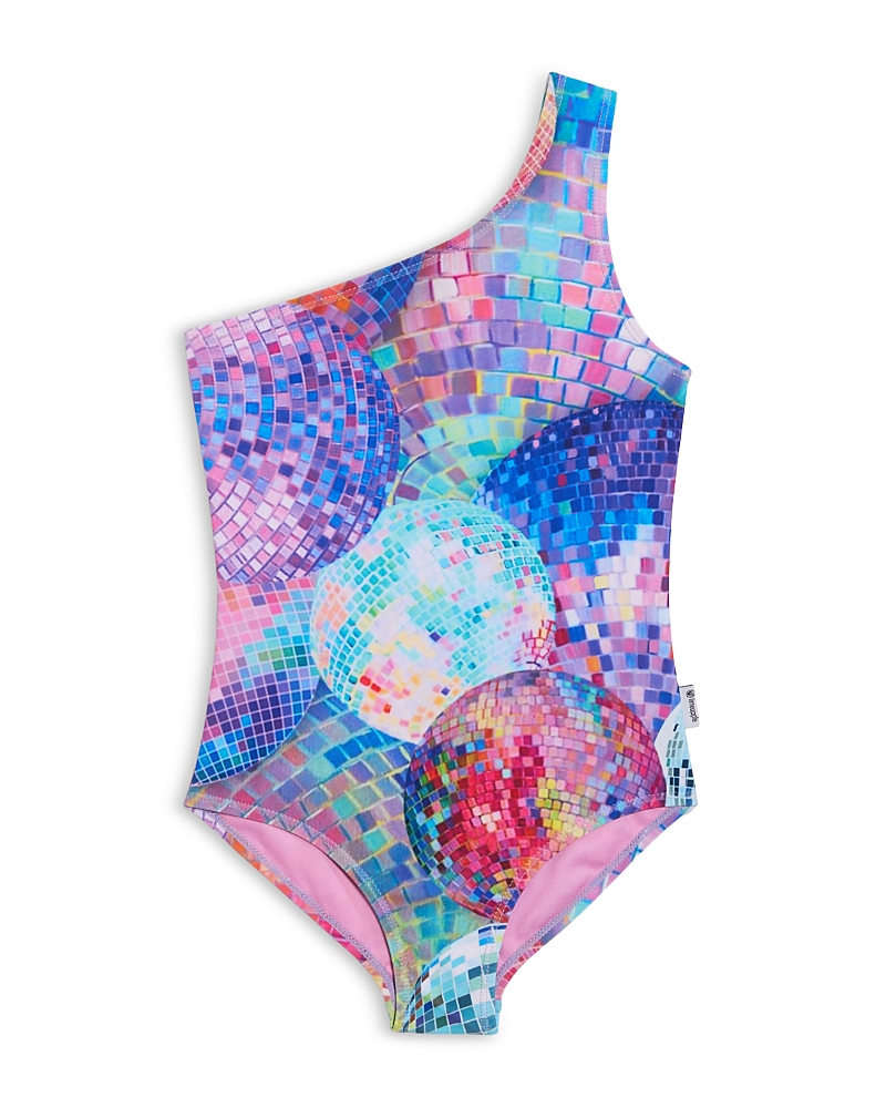 Limeapple Girls' Disco One Shoulder Piece Swimsuit - Little Kid, Big Kid