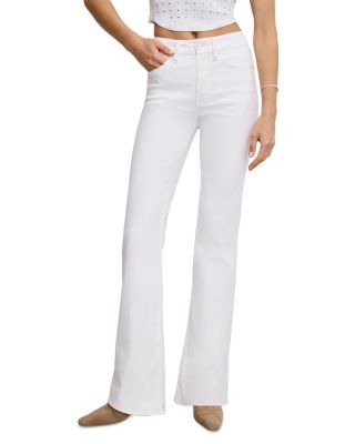 Good American - Flared Jeans in White