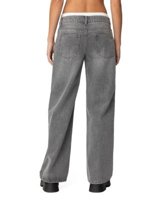 Drawstring Boxer Detail Jeans