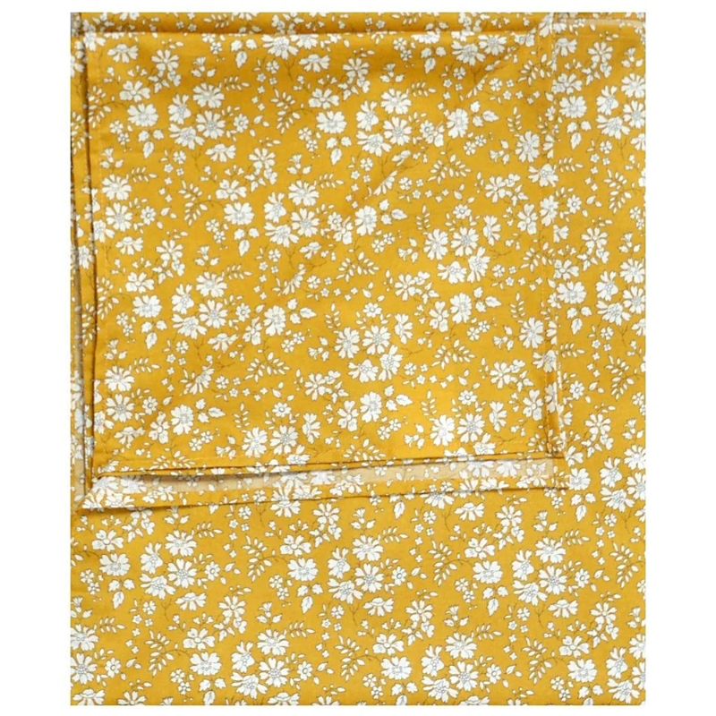 Coco & Wolf Liberty Fabric Capel Mustard Print Flat Top Sheet, Twin In Capel Mustard